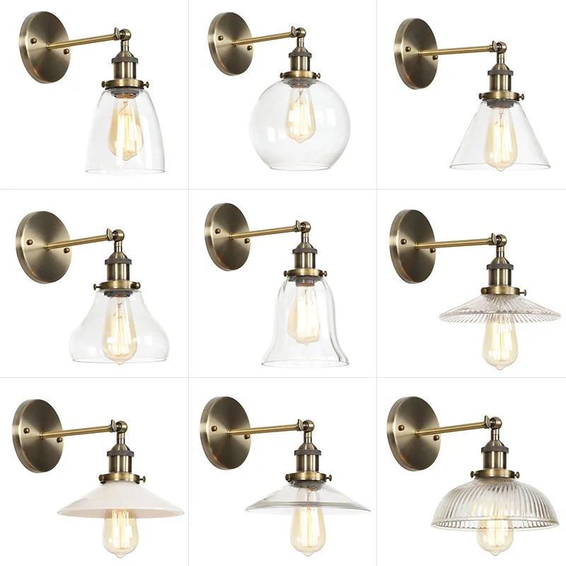 

Nordic Modern Wall Sconce Industrial LED Wall Lamp Vintage Light Loft E27 Bulb Iron Retro Home Deco Lighting Fixtures Luminaria