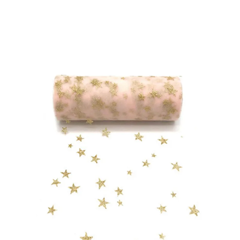 Star Tulle Roll Tutu In Girls Skirts Or Table Background Decoration DIY Flower Gift Wrap Ribbon For Baby Shower Wedding 15CM*10Y | Дом и сад