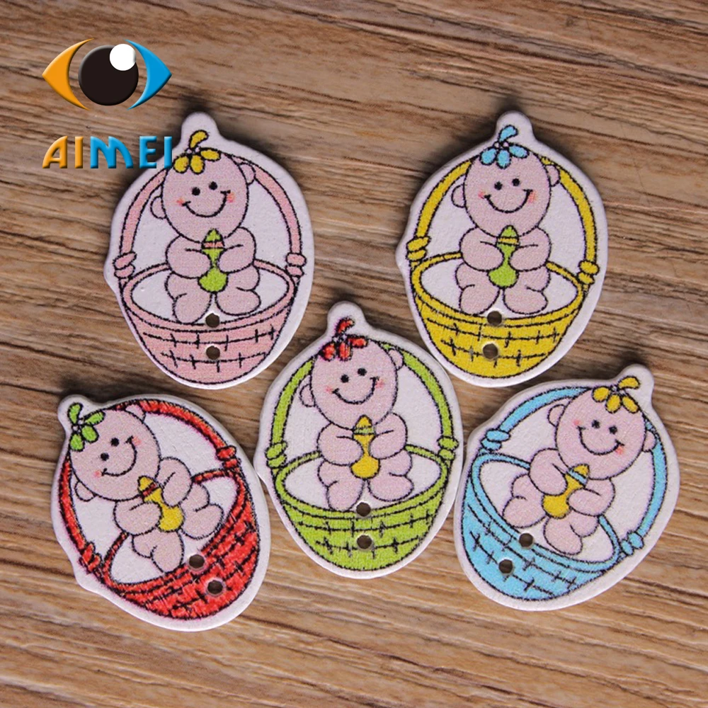 50 шт./лот милые детские коляски бутылочка для кормления деревянная картина на