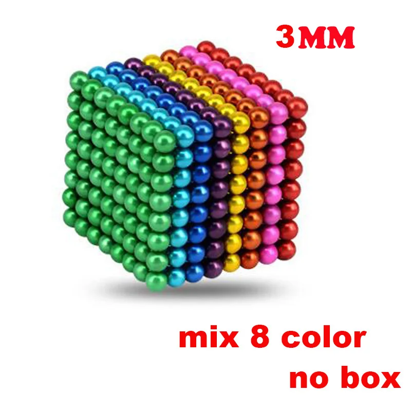 3mm 6 color no box Магнитные 216 шт. магнитные магические кубики, игрушки, мини магнитные шарики, головоломка, металлические бусины, сделай сам, сборные магнитные кубики, развивающие игрушки для детей и взрослых - Цвет: 3mm 6 color no box