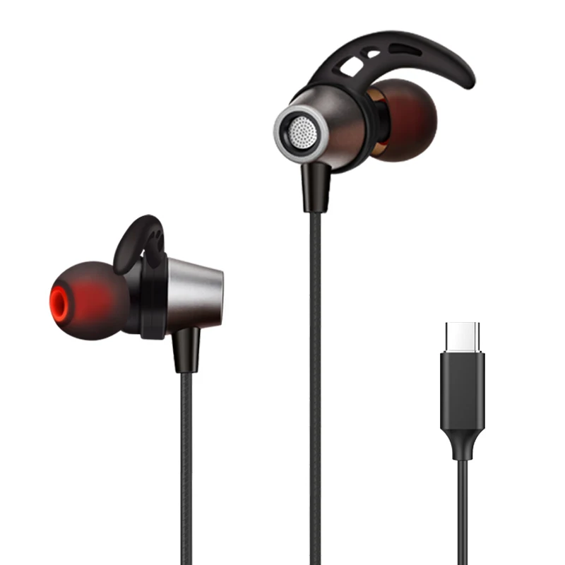Цифровые наушники вкладыши USB Type C стерео проводные с микроhpne для Google Xiaomi Huawei Nokia