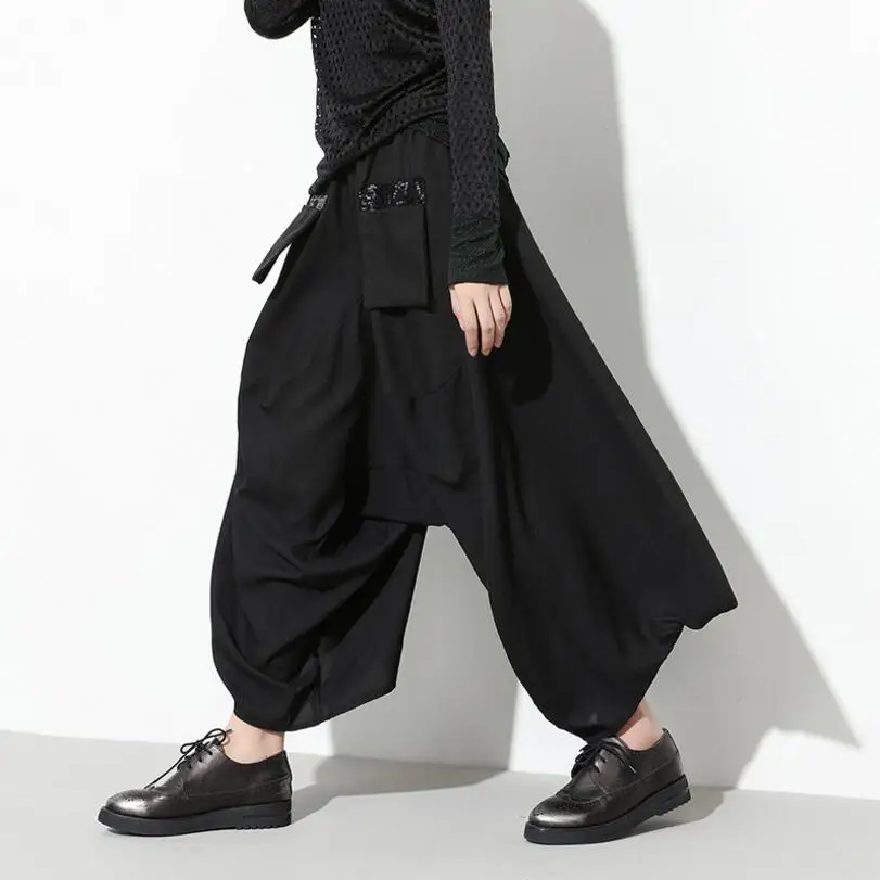 Осенние европейские и американские брюки большого размера с низким шаговым швом