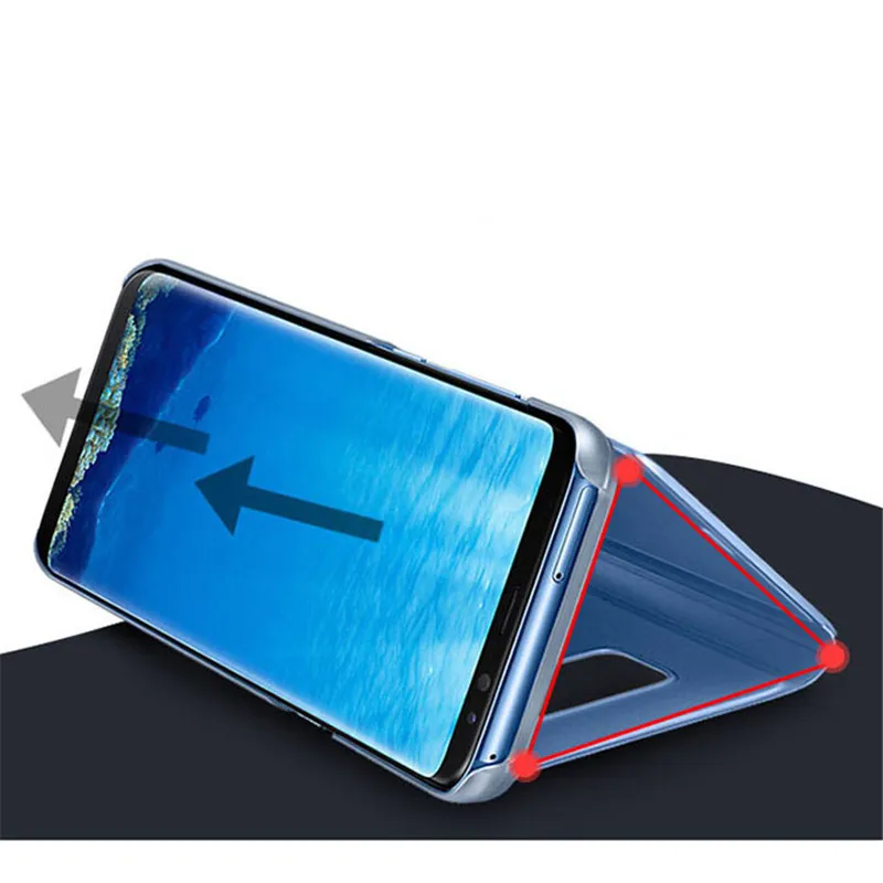 NFH зеркальный чехол прозрачный умный для Samsung Galaxy S8 телефона + Plus тонкий флип-чехол