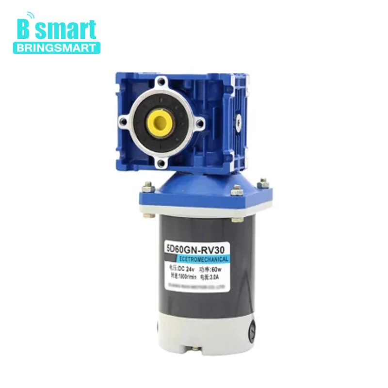 Фото Bringsmart 60 Вт DC мотор RV40 редуктор червячный 12В 24В скорости Двигатель постоянного Bringsmart 60 Вт DC мотор RV40 редуктор червячный 12В 24В скорости Двигатель постоянного