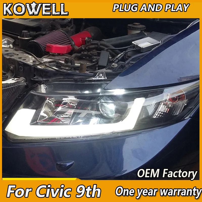 Автомобильный Стайлинг KOWELL головная лампа для Honda CIVIC 9th 2012 2013 2014 светодиодный