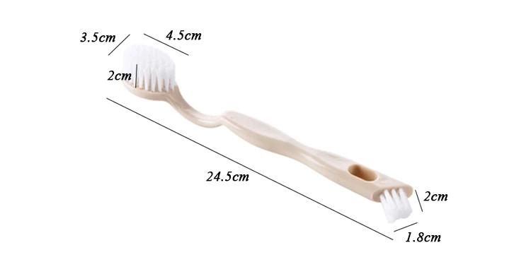 1Pc Double-end Clothes Tiles Cleaning Brush Sink Cleaner Bathroom Bathtub Cleaning Tool Plastic Boot Shoe Brush