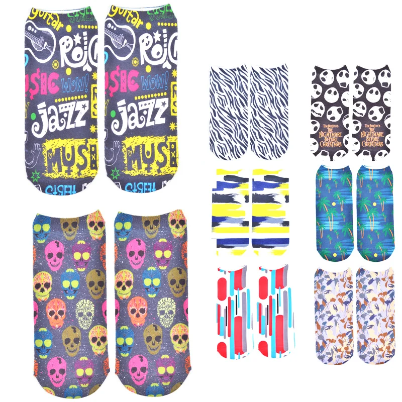 Носки с объемным рисунком из мультфильма носки леопардовым принтом черепом