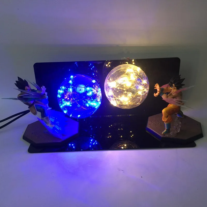 Творческий Красочный Dragon Ball Z Сон Гоку Вегета супер сиах настольная лампа двойной