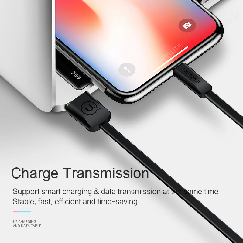USAMS оригинальный USB кабель для телефона iphone 7 8 6 6S зарядки iPad iOS Синхронизация