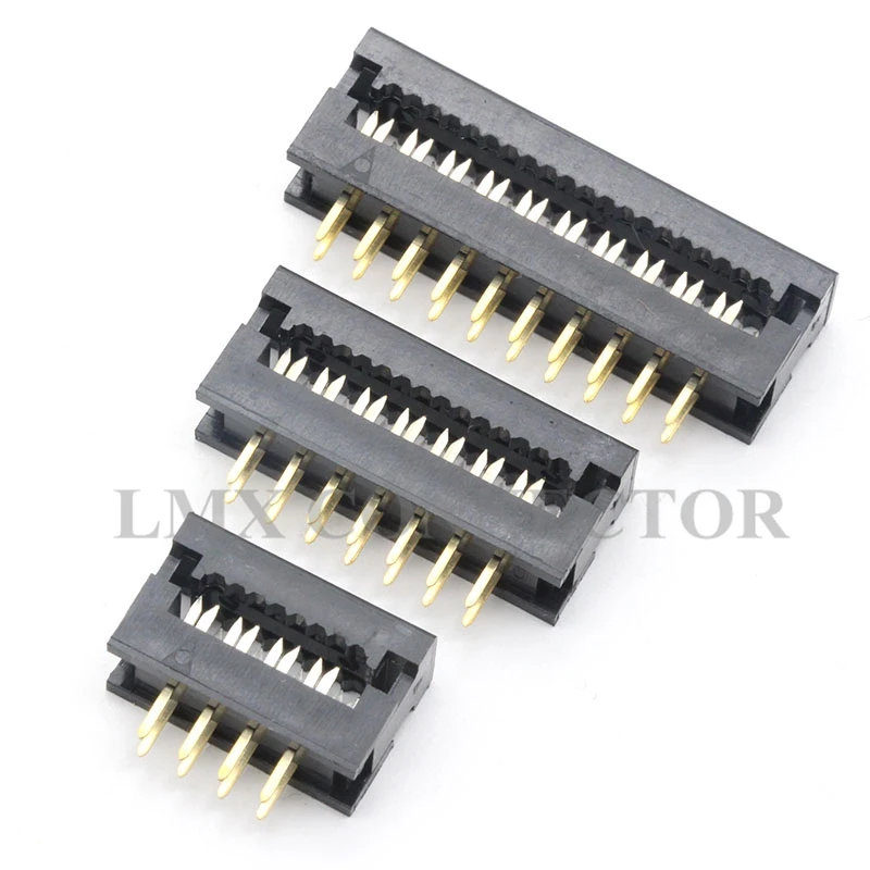 Разъем FD 2 54 мм 100PCD 2x8p/10p/12p/14p/16p/18p/20p/24p-50p Штекерный разъем IDC соединитель для
