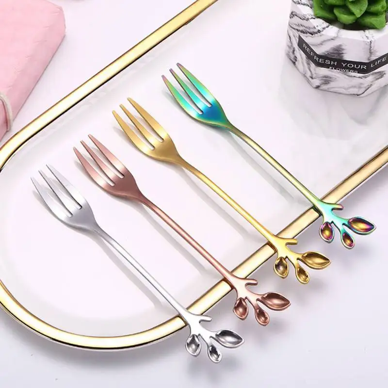 Набор посуды из нержавеющей стали вилки ложка для размешивания кофе креативная