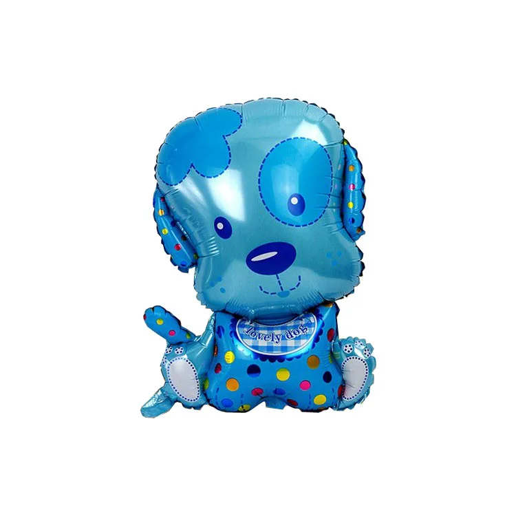 Абрикос 1 шт. Фольга шары прекрасный розовый голубой собаки Форма вечерние