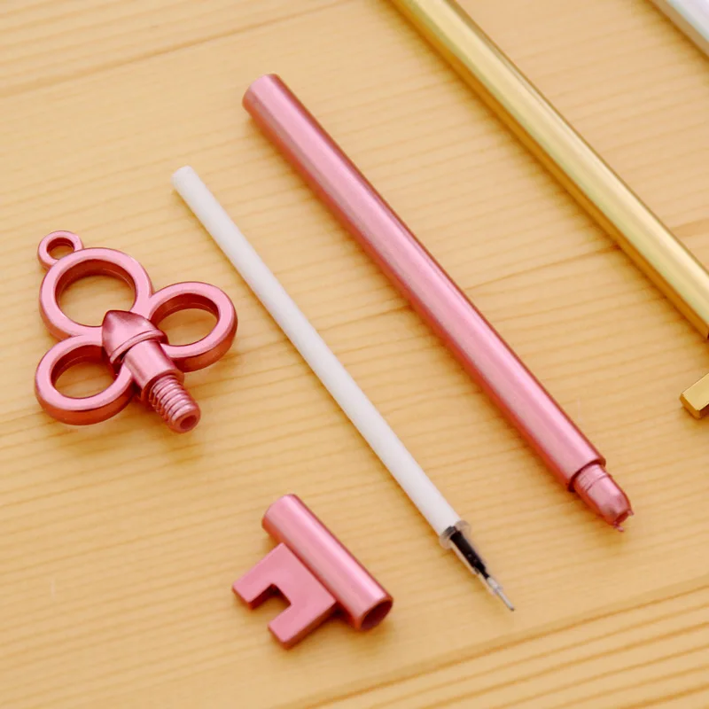 3 Pcs/lot Creative Retro Key Gel Pen 0.38mm Plastic Student School Office Supply Escolar Papelaria | Канцтовары для офиса и