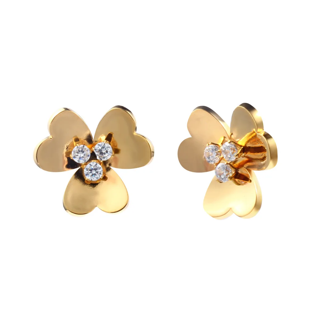 Женские серьги Jing jiang с цветочным рисунком hawksbill для девочек из нержавеющей