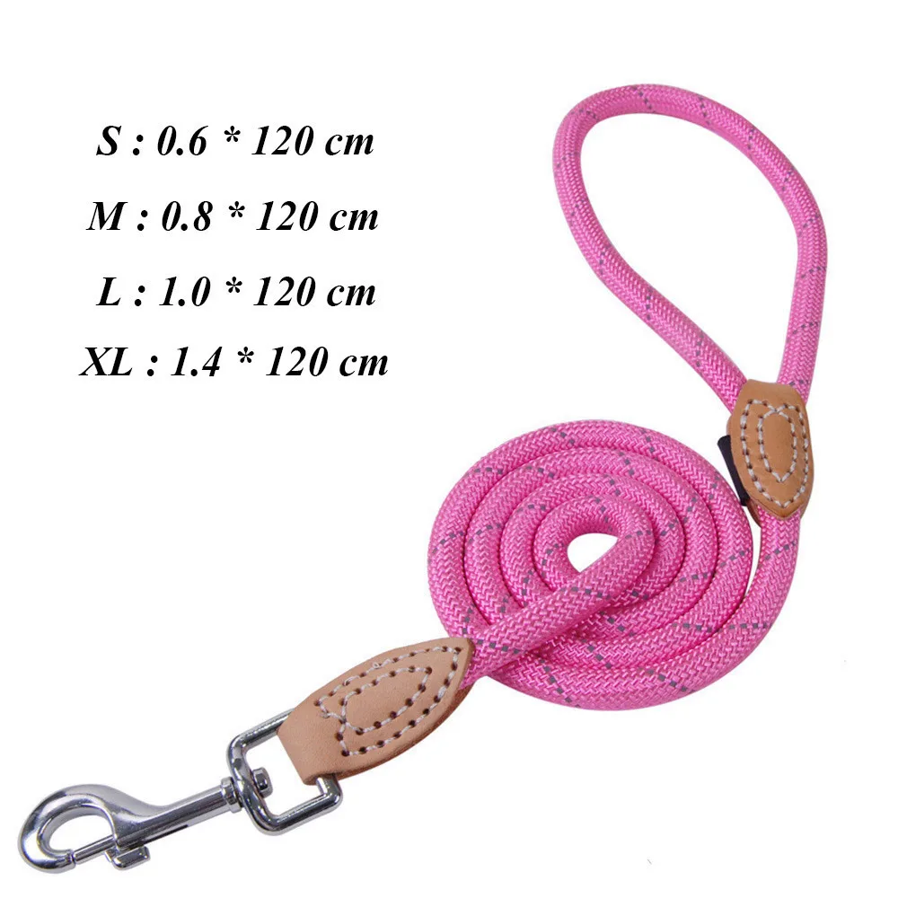 Hook Leash Pink Поводок для собак для больших собак поводки для домашних животных однотонный нейлоновый поводок для щенка для маленьких собак базовый поводок для домашних животных для собачьи продукты Домашние животные PY0237 - Цвет: Hook Leash Pink