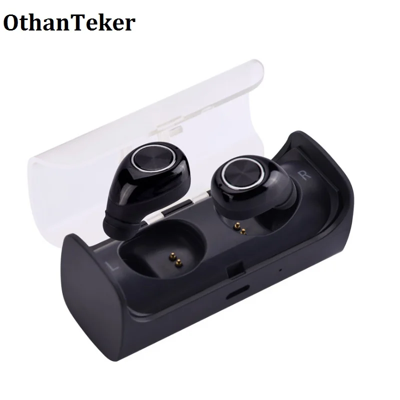 Невидимые bluetooth наушники зарядный чехол мини беспроводная гарнитура