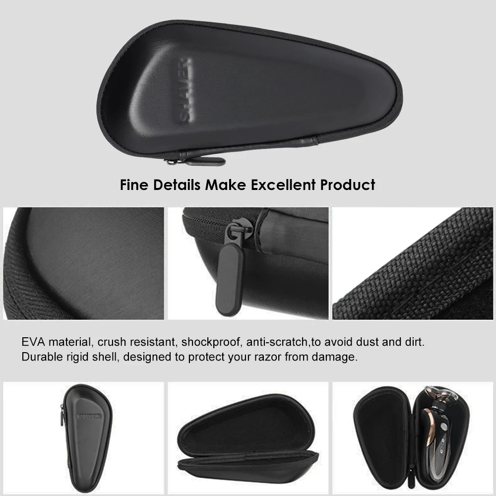 Мужской портативный бритвенный контейнер, бритвенный держатель, чехол, перезаряжаемая бритва, дорожная коробка для переноски, Мужская бритва, защитная сумка
