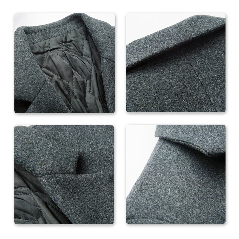 Мужская длинная кашемировая куртка YUNCLOS повседневное однобортное пальто с