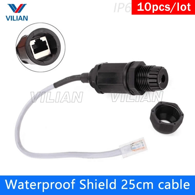 Водонепроницаемый разъем RJ45, M16 Ethernet-интерфейс M20, сетевой адаптер LAN M22, CAT5E, CAT6, M25, Экранированное крепление панели Ap Box, 10 шт.