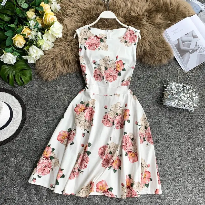 Новинка 2019 года женские платья модная винтажная одежда для девочек 90 s цвет белый