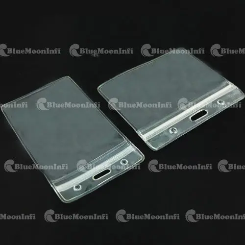 Один лот 20 шт держатель для ID карт пластиковый значок на молнии