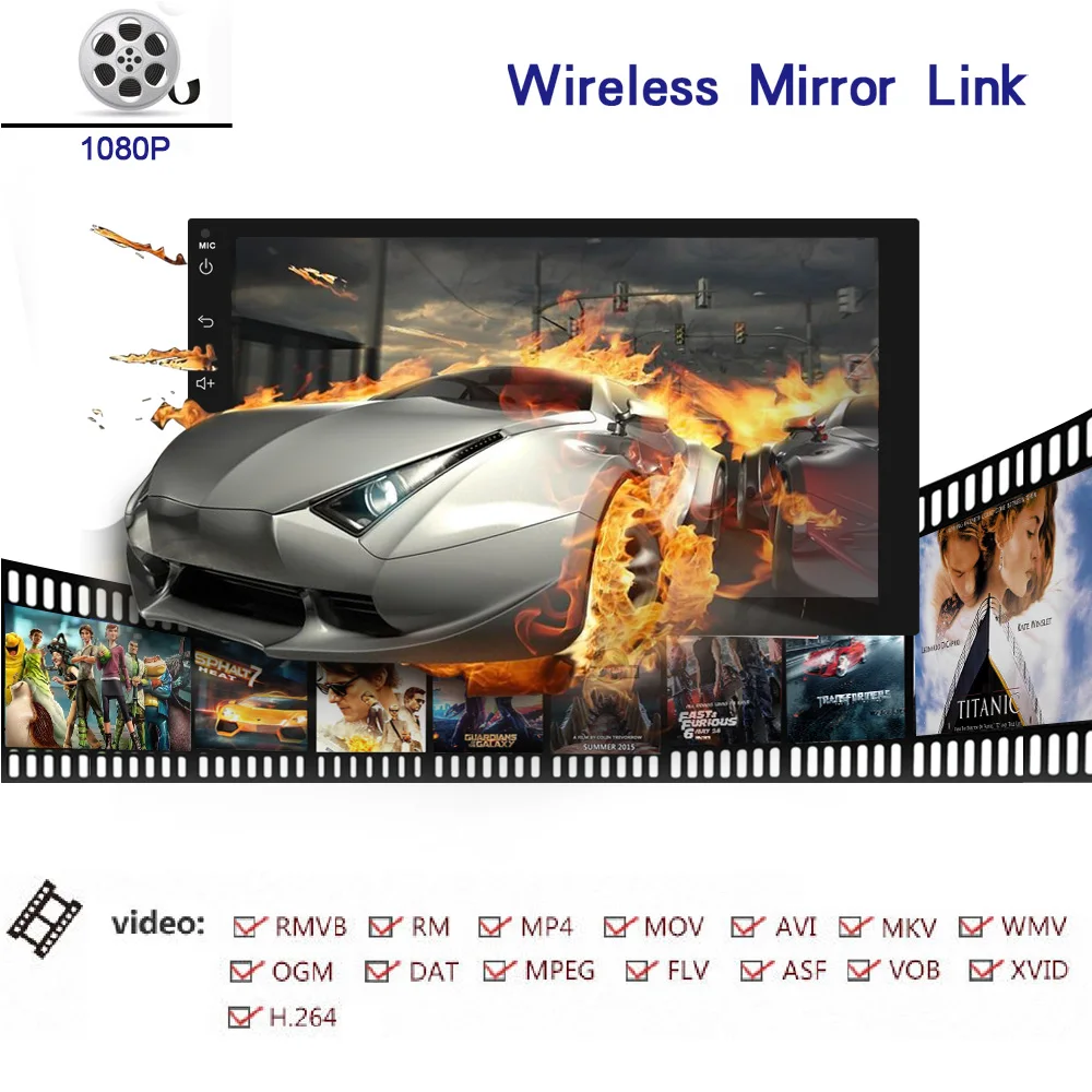 Ритм 2 din dvd плеер автомобиля android 6 0 Автомобильный Радио авто стерео