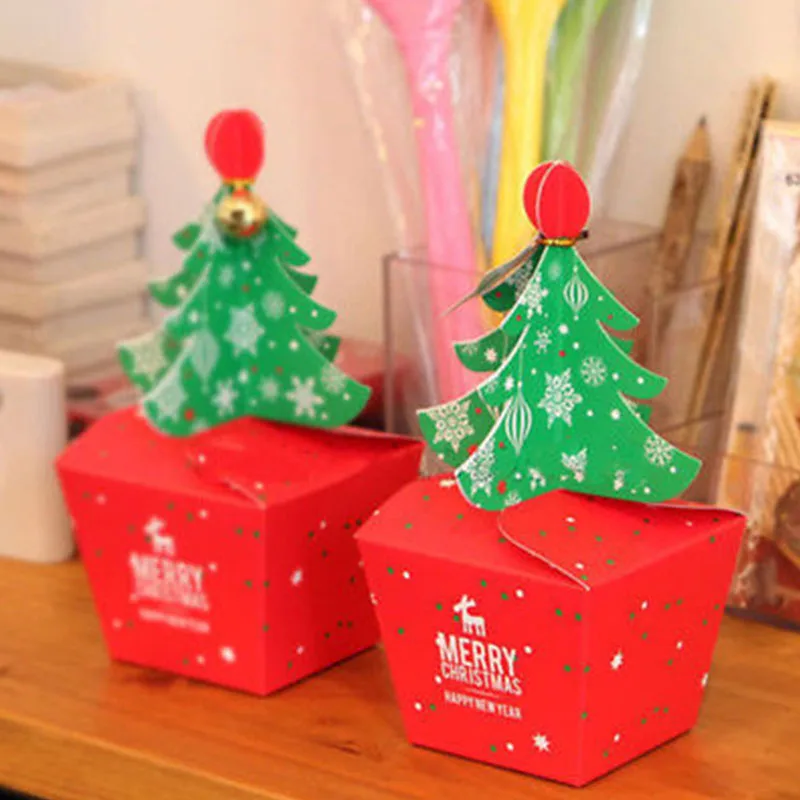 5 шт./10 шт. в наборе рождественская елка колокольчик бумажные подарки конфеты