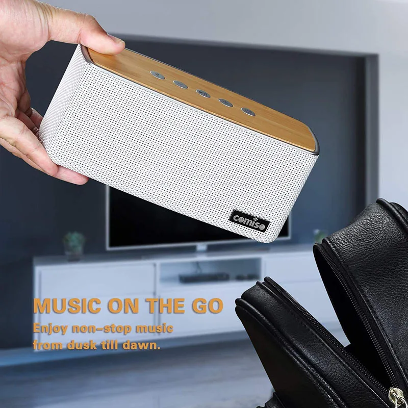 COMISO Bluetooth динамик s, 30 Вт громкий деревянный домашний открытый беспроводной динамик, супер бас стерео звук, 100 футов Bluetooth V4.2