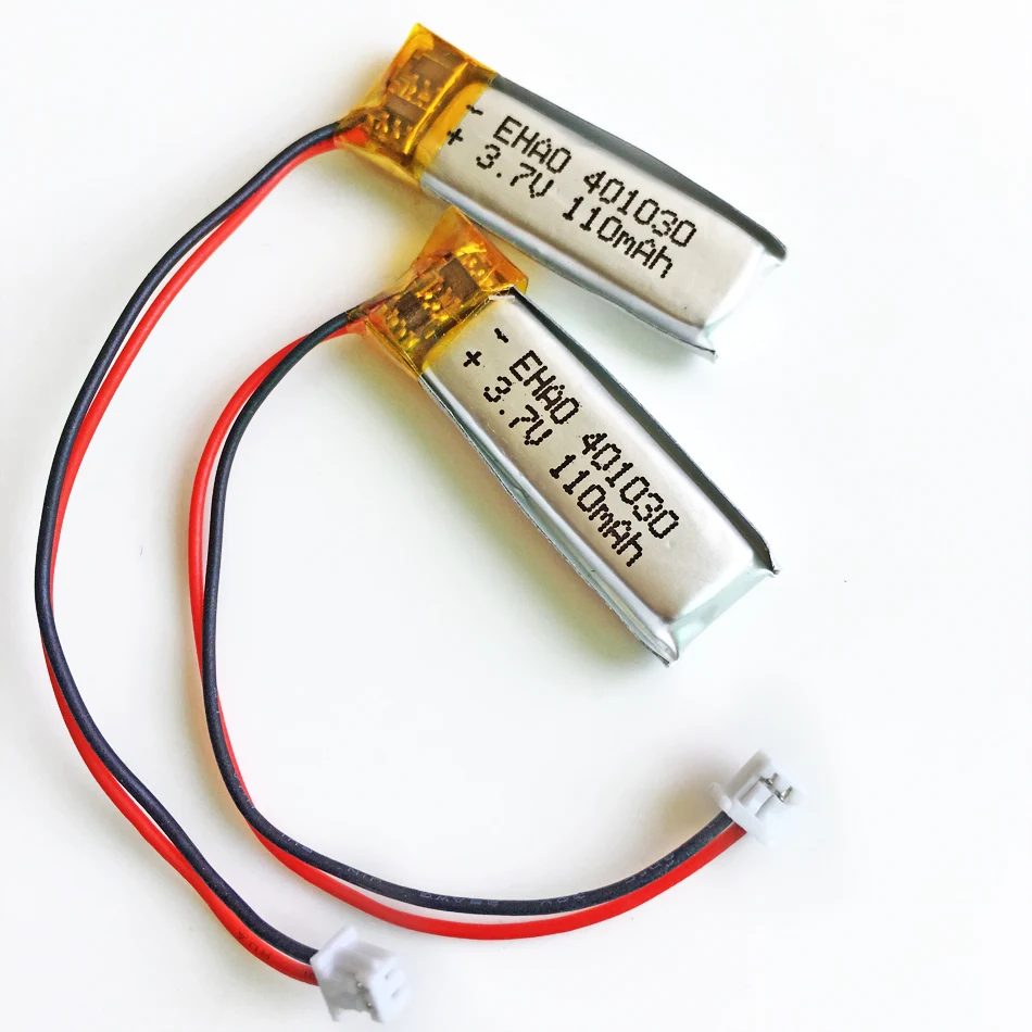 10 шт. 401030 3 7 В 110 мАч литий-полимерная LiPo аккумуляторная батарея с JST 1 25 мм 2pin для Mp3