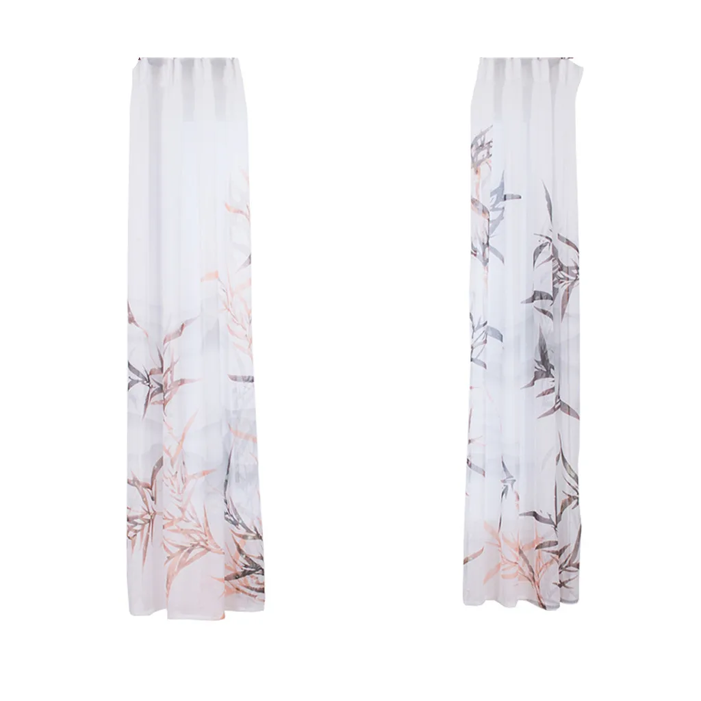 Лучшие продажи 2019 продуктов листья занавес Окно лечение Тюль с драпировкой valance 2