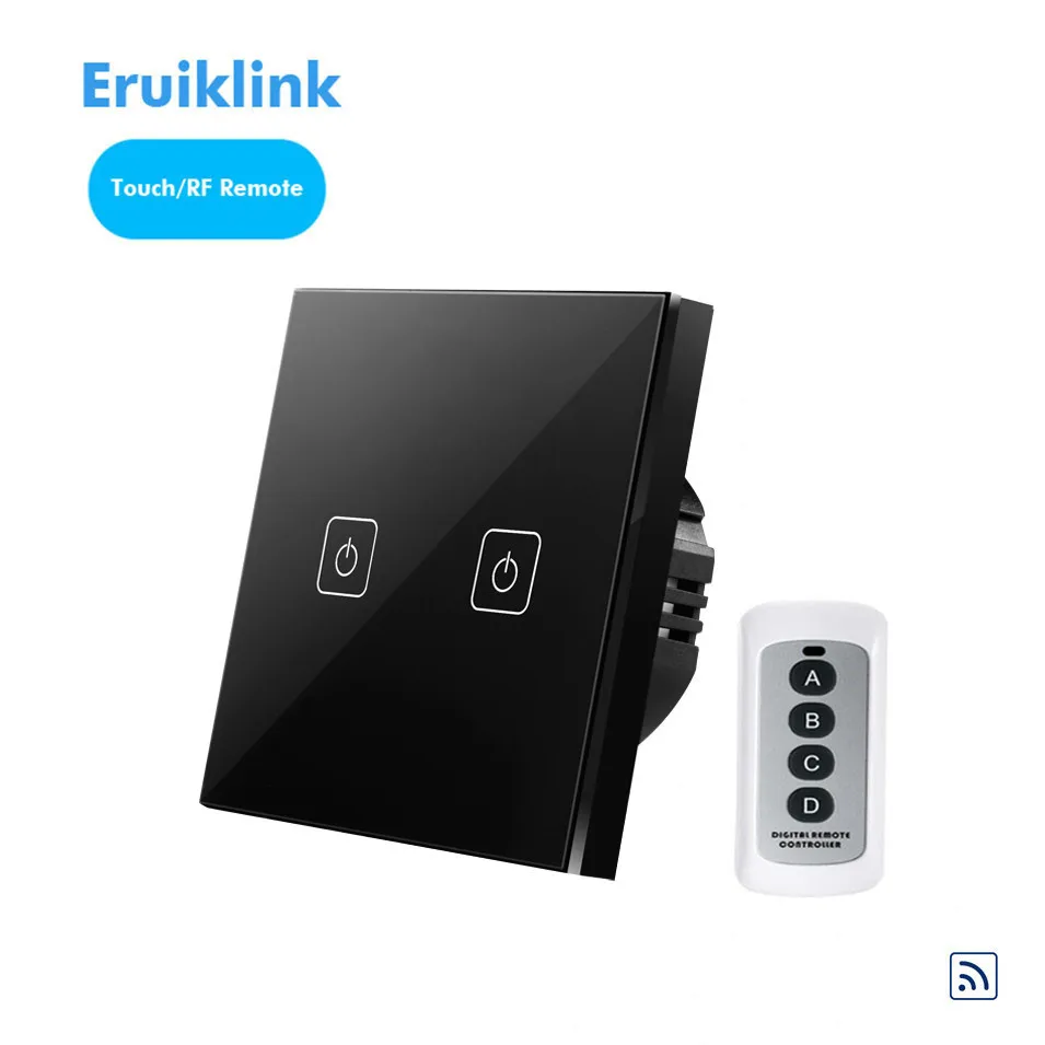 Европейский стандарт Eruiklink беспроводной сенсорный выключатель с дистанционным