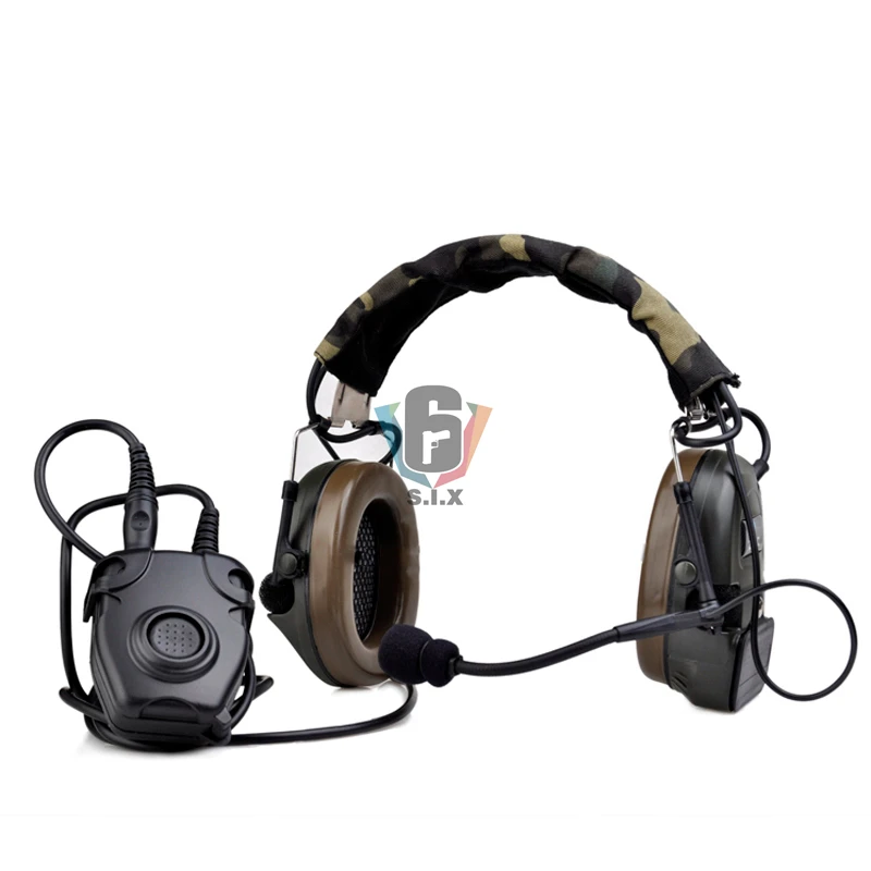 Z-TAC Tactical gear Peltor Comtac I гарнитура шумоподавление наушники страйкбол с Z-Tactical Peltor PTT kenwood
