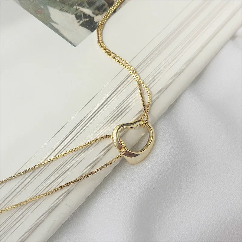 Flyleaf 18k золото в форме сердца двухслойные браслеты из настоящего серебра 925 пробы