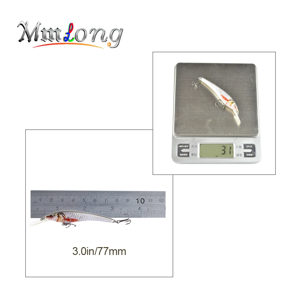 Mmlong 3 &quotмини блесна для рыбалки MH02 1g реалистичные Жесткий рыбы воблер Swimbait 5