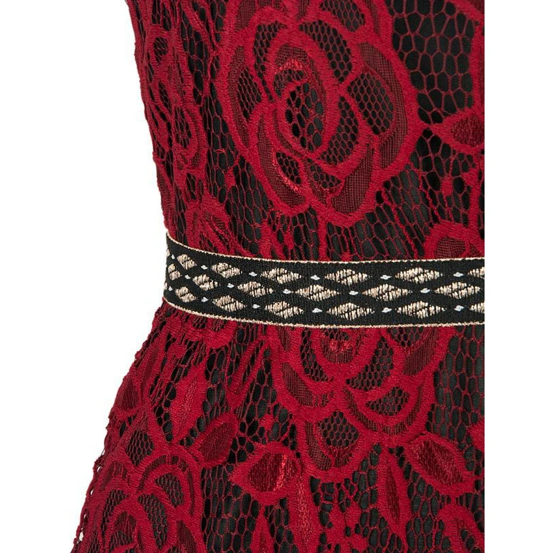 MUXU сексуальное красное кружевное платье vestidos женская одежда летний вязаный
