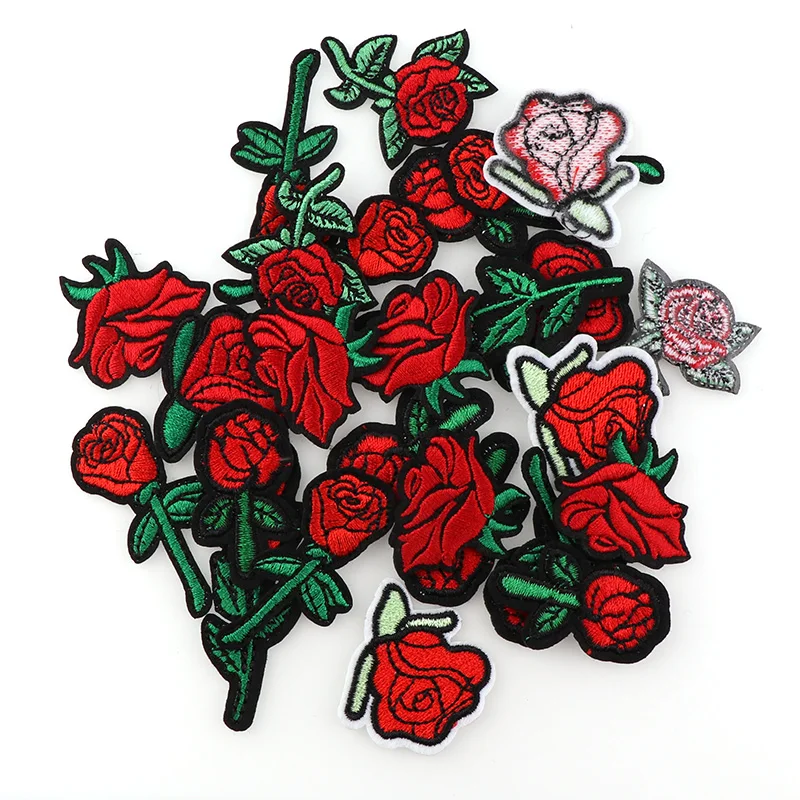 Новая мода 10 шт мини цветы патчи утюжить или шить для одежды вышитые аппликации DIY