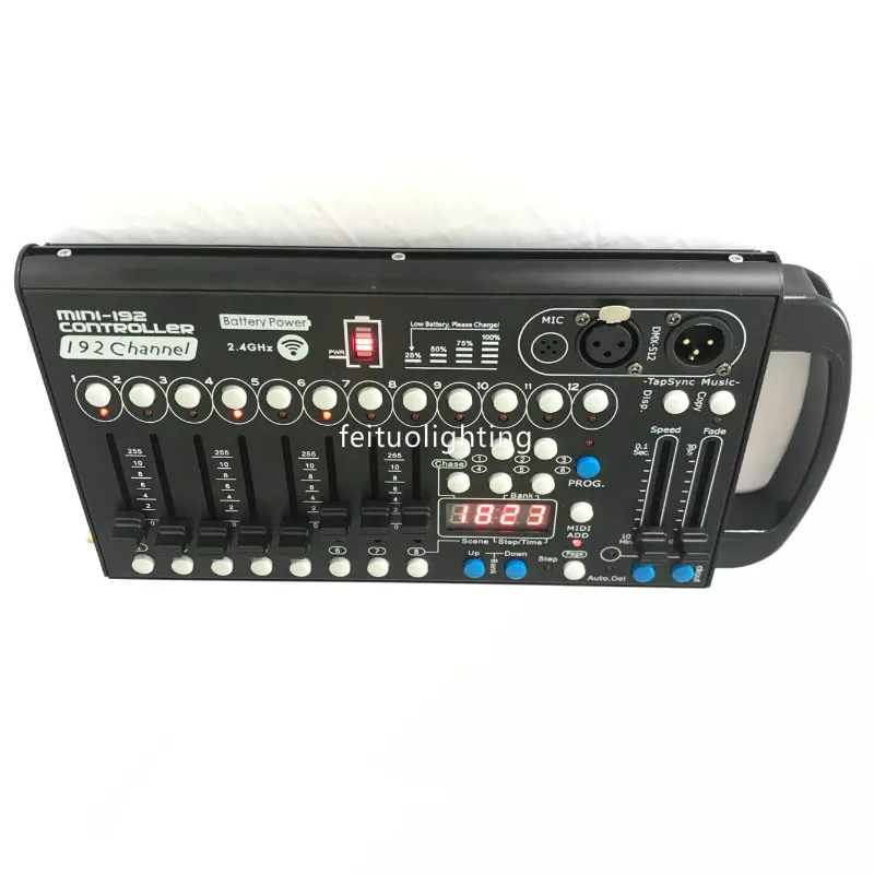 1 упаковка аккумулятор беспроводной мини 192 DMX контроллер для сценического освещения par 64