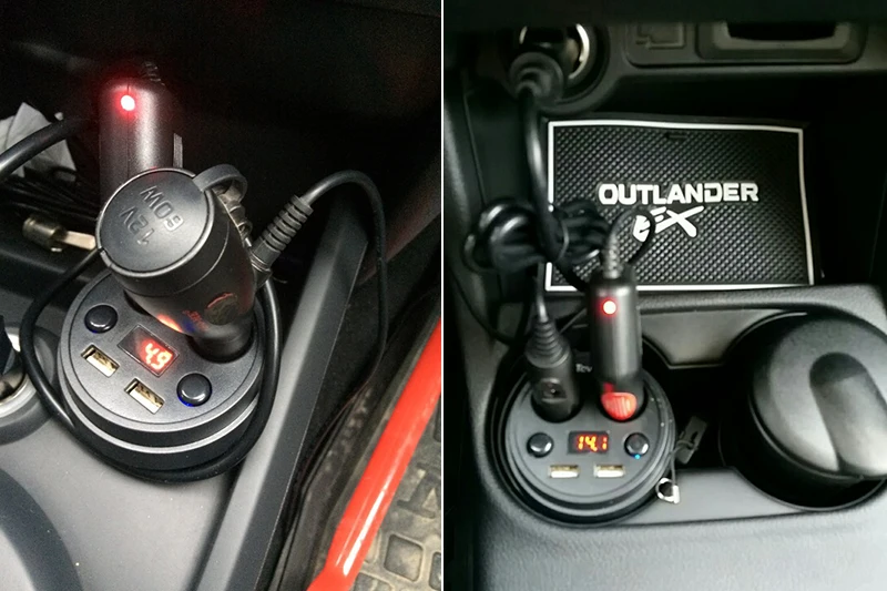 USB Автомобильное зарядное устройство двойной 3.1A Быстрая зарядка USB Автомобильное зарядное устройство с 2 гнездами прикуривателя для iphone samsung смартфон