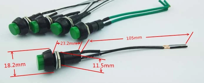 Микс 7 видов кнопочный переключатель Клавишные переключатели с проводом для авто