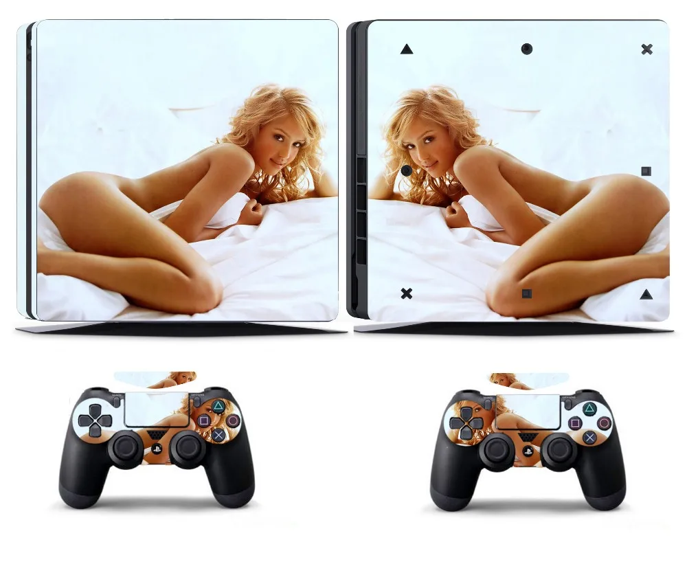 Наклейка Lady 209 PS4 Slim Skin Виниловая наклейка для Sony PlayStation 4 и 2 контроллера |