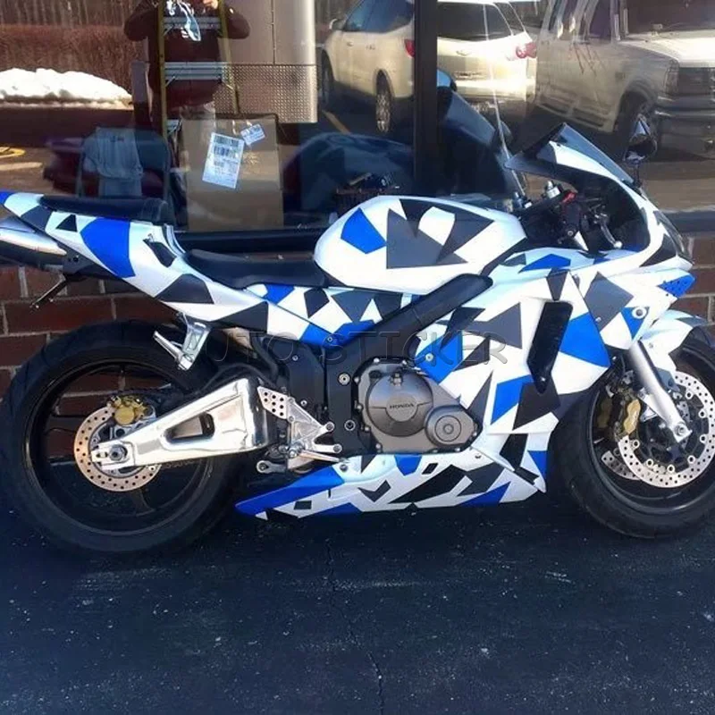 50 см ширина синий белый камуфляж виниловая пленка фотоклейкая Пиксельная