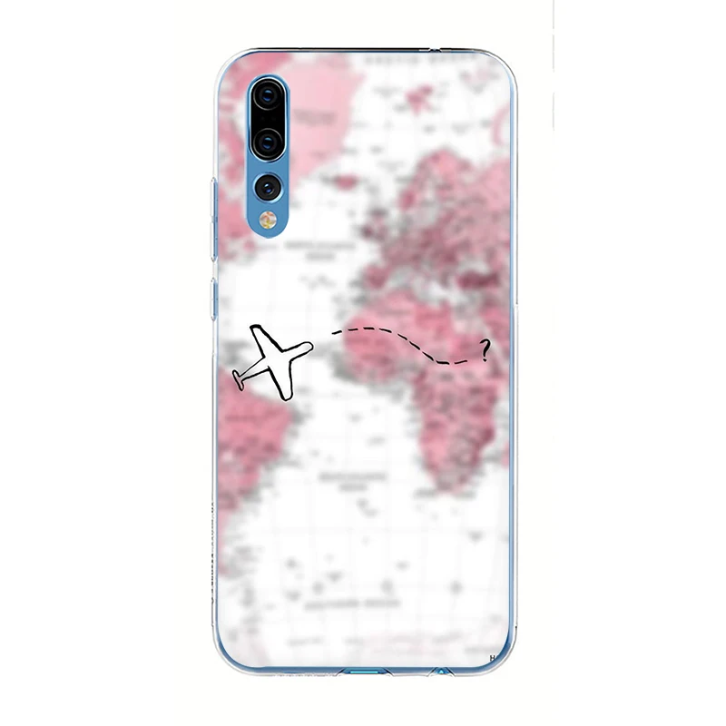 H1 Дорожная карта мира Жесткий телефон чехол для Huawei P8 P9 P10 P20 P30 Lite Pro Mini P Smart - Цвет: H1