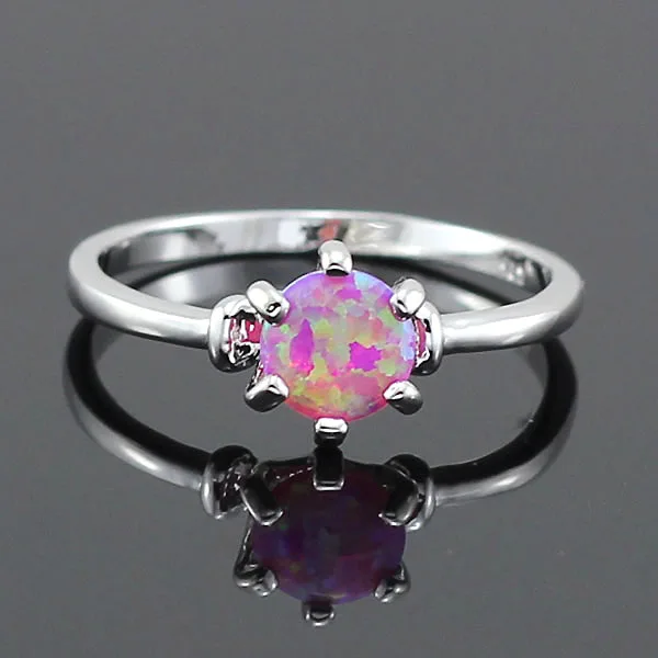 Женское кольцо с розовым огненным опалом haимиs Inay модное Ювелирное размер 6 5 8 50P |