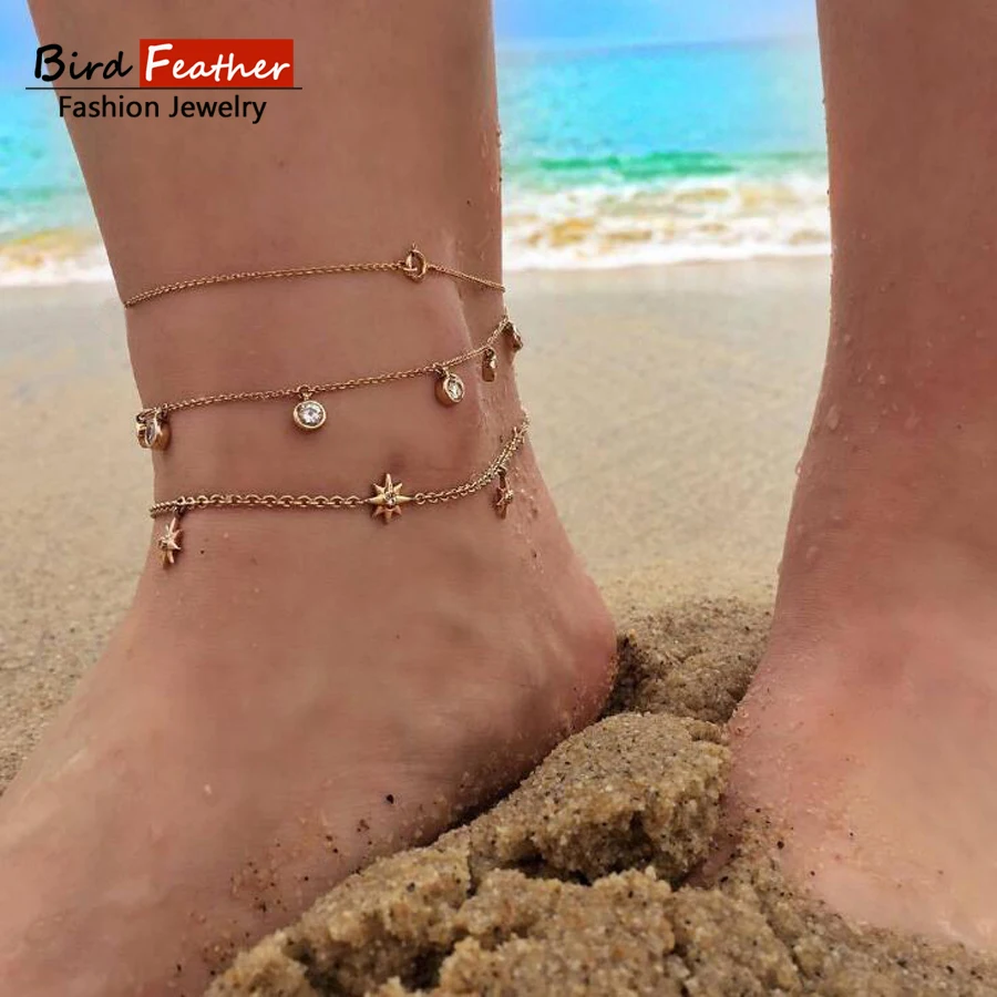 Винтажный античный женский браслет с бусинами в виде звезд геометрический