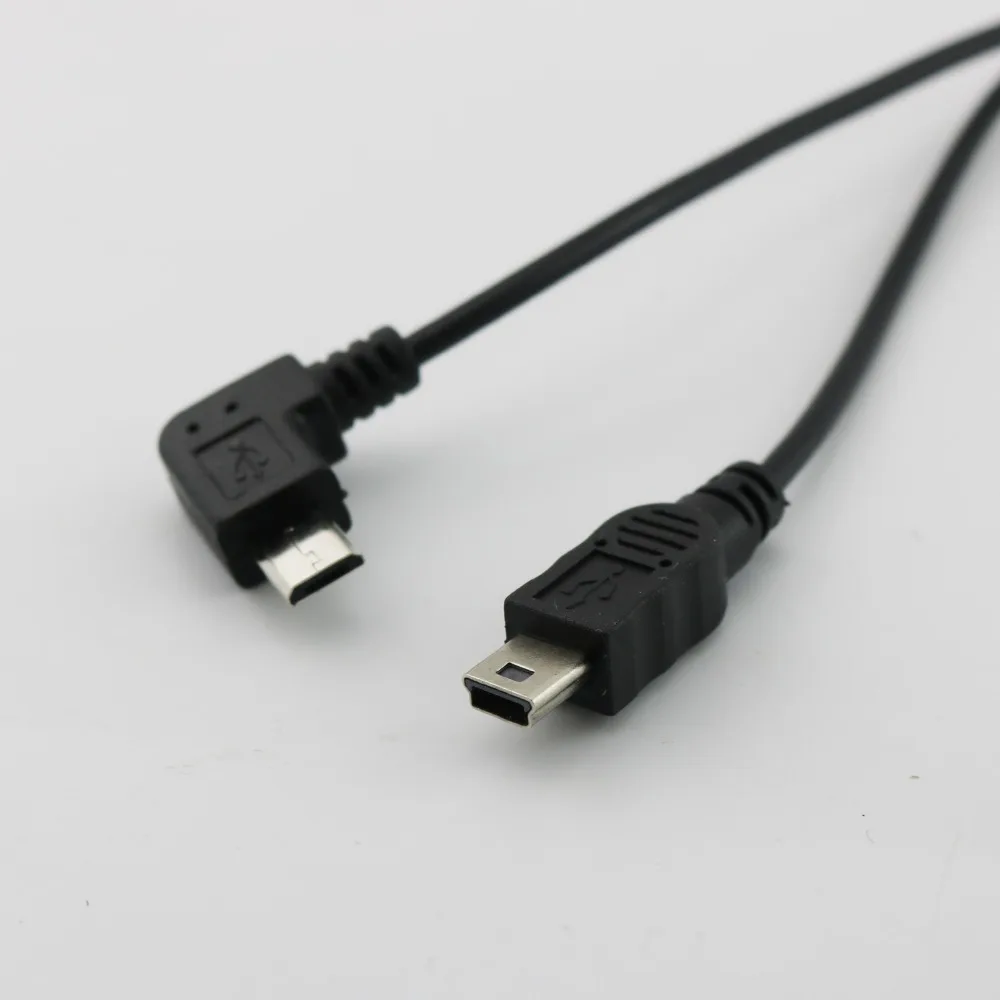 1 шт. мини USB 2,0 гнездовой разъем для мини USB штекер+ Micro USB Мужской 90 градусов под прямым углом Зарядное устройство Кабель-адаптер