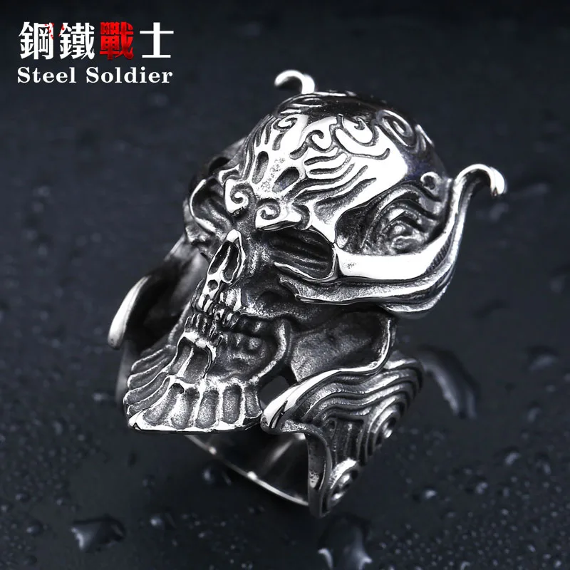 Мужское кольцо с черепом Garo украшение из нержавеющей стали в виде солдата