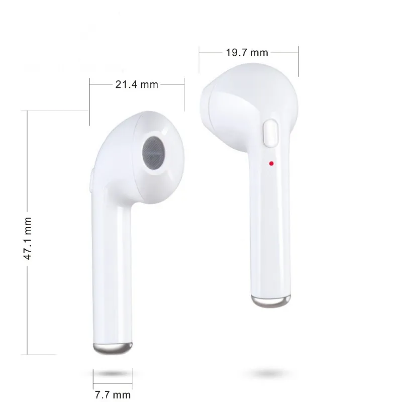 DAWO Bluetooth наушники Беспроводной гарнитуры двойной i7s музыке стерео для Android iphone 7 plus