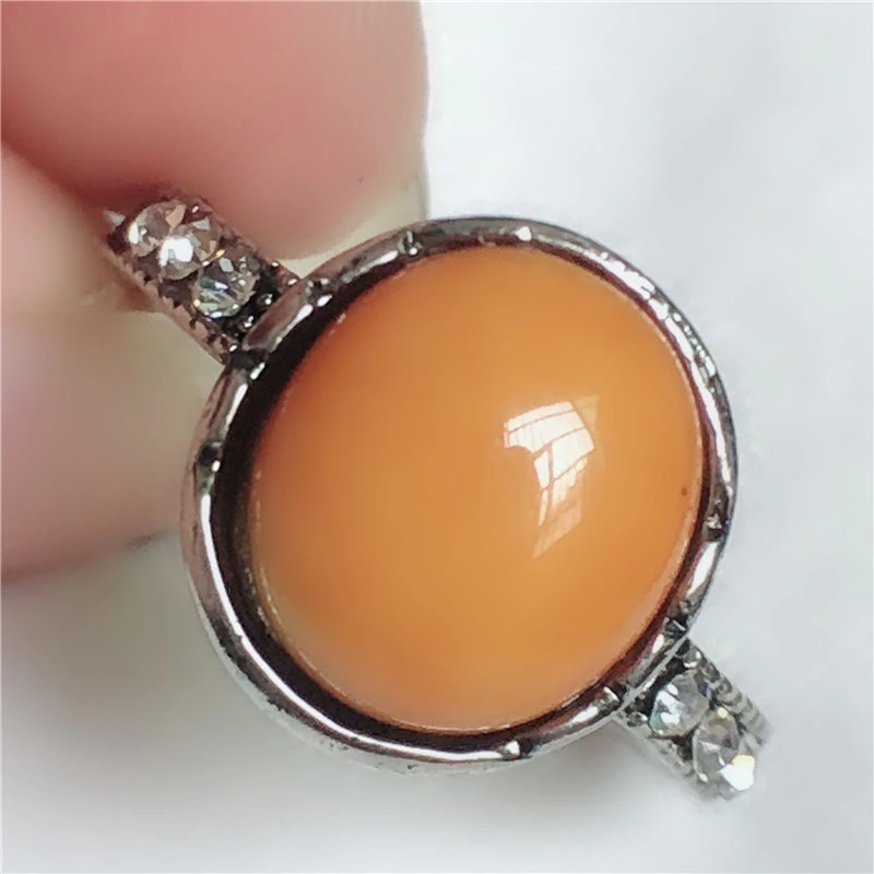 Новое Трендовое коричневое оранжевое овальное кольцо с камнем Bague Простые Модные