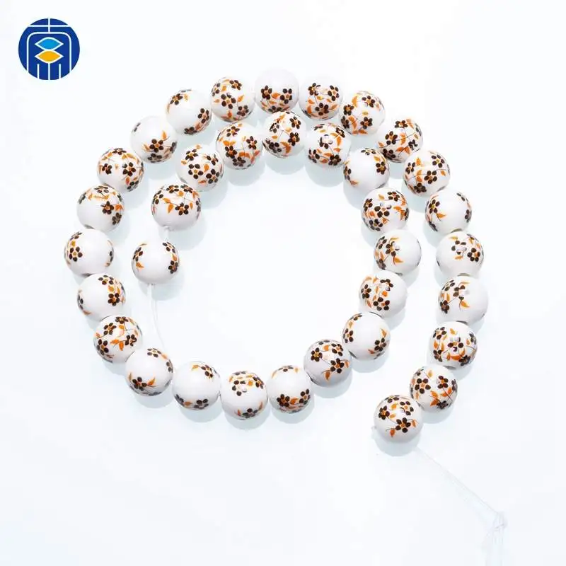 PB-R-025 JuleeCrystal круглые 10 мм винтажные китайские керамические, фарфоровые шарики бусины для ожерелья браслеты Изготовление ювелирных изделий - Цвет: PB-R-025