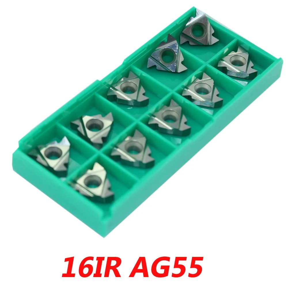 

Free Shipping 16IR AG55 Indexable Internal Carbide Threaded Turning Inserts For Threaded Lathe Holder